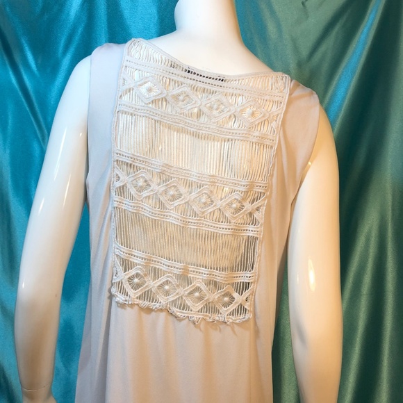 Dex White Shift Midi Dress with crocheted back - Picture 2 of 8